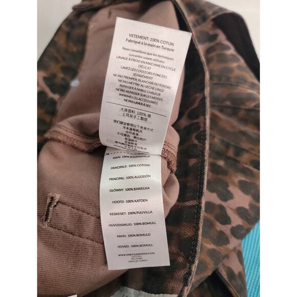 Free People One Teaspoon Printed Sinners Jeans Sz 26 Harem Barrel Leopard Print - Picture 10 of 15